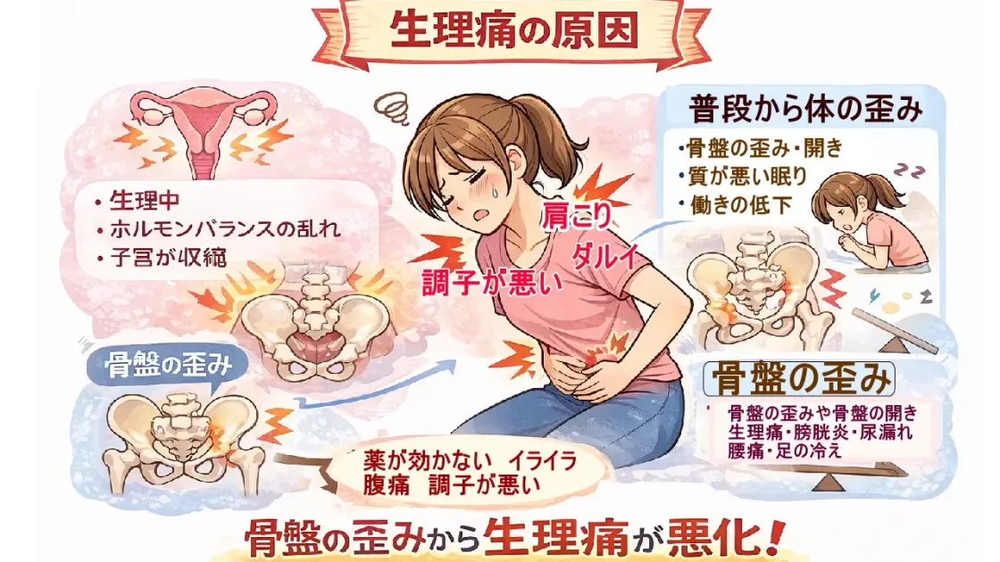 腹痛、イライラする、吐き気がする